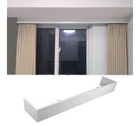 Binario Tenda Pannello per Mantovana Oscurante, Cornice Bianca con Binario per Tenda Lungo, Montaggio a Soffitto/Montaggio a Parete Mantovana Senza Binari, Camera da Letto(Ceiling Mount,1.6m(5.2ft))