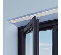 Binario Tenda Soffitto Doppia Porta Tenda con Ganci a Rulli, Pista per Tende a Soffitto per Finestre a Basso/ Patio/ Ospedale/ Camper/ Doccia, Aste per Tende da Parete ( Color : White , Size : 2.8m/9.