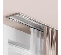 Binario Tenda Soffitto Doppio 2 3 4 5 6metri Tende Del Silenzio Delle Rotaie Della Binario Per Tende A Soffitto In Alluminio Binario Tenda Soffitto Divisorio Per Tende Con Ganci(Gold,2.6m(8.5ft)