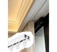 Binario Tenda Soffitto Guida da Soffitto per Tenda Divisorio a Incasso, Set di Guide Incassate per per Soggiorno/Finestre a Baia Soppalco, 8 10 11 12 13 14 20 ft(White,26ft/312in/792cm)