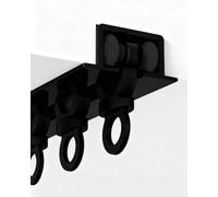 Binario Tenda Soffitto Rotaia per Tende a Scomparsa Ultra Sottile e Invisibile da Soffitto, Scorrevole Incorporata per Divisorie con Oscurante, per Letto a Soppalco(Black,12.5ft/150in/381cm)