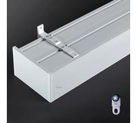 Binario Tenda Soffitto Scatola Per Tende Binario Doppio Per Tende In Alluminio, Binario Per Tende Da Parete O Da Soffitto Binario Per Tende Mantovana Per Gazebo RV Balcone(Side b,4.9ft/1.5m)