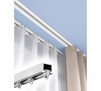 Binario Tenda Soffitto Telaio per Controsoffitto con Rotaia per Tende a Scomparsa, per Sostituire Guide per in Alluminio Nascoste per Soggiorno, Aste per Spazi Piccoli(White,260cm/102.4in/8.5ft)