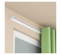 Binario tende alluminio sottile a V, montaggio laterale, rulli silenziosi | Senza staffe, basta forare; bagno, balcone, lato armadio; tappi invisibili; regge 100 kg(Milk,230cm/7.6ft)