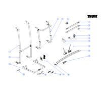 Binario thule curvo per portabici excellent lv / sv / g2 nero - ricambio thule 1500603216