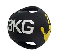 Binaural Rubber Solid Ball Bouncy Ball Gravity Ball for Core Training and Cross Training Weight 3kg/6.6lbs Diameter 22cm