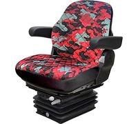 Binbir Trend Copertura universale per trattore resistente per trattori per armadi senza poggiatesta, copertura sedile carrello elevatore, modello Camuflage, 4 colori (rosso Camuflage (C2T-102))