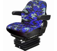 Binbir Trend Copertura universale per trattore resistente per trattori per armadi senza poggiatesta, copertura sedile carrello elevatore, modello Camuflage, 4 colori (blu Camuflage (C2T-103)