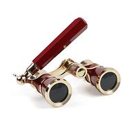 Bincolo da teatro 3x25 rosso e dorato con manico per opera