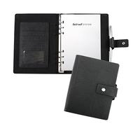 bind 15800 Taccuino con meccanismo ad anelli, formato DIN A5, copertina in finta pelle, ca. 23 x 17 x 3 cm, organizer con 80 fogli, in finta pelle con blocco note a righe naturale