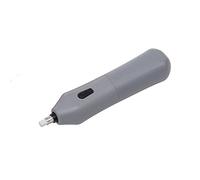 bind 70523 - Gomma elettrica per cancellare in plastica, funzionamento a batteria, 2 batterie AAA, con 10 mine di ricambio, per uso professionale e personale, colore: Grigio