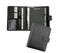 bind Ringbuchkalender DIN A5 Office, Pelle Nappa, Agenda di Colore Nero, con Chiusura Magnetica, Cartella di Circa 24,5 x 21 x 5 cm