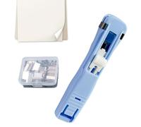 Binder Clip Stapler - 45 Sheets Capacity Paper Clip Dispenser, With 50 Metal Refills Reusable Travel Stapler | For Teacher, Office, School, Classroom, Home, Craft, Desk, Book