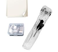 Binder Clip Stapler | 45 Sheets Capacity Paper Fastener | 11.6x2.3cm Reusable With 50 Metal Refills Reusable Travel Stapler - For Teacher Student Office Desk School Classroom Home Craft Book