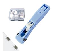 Binder Clip Stapler, Document Binding Stapler, 45 fogli Capacity File Fastener with 50 Metal Refills, Portable Office Accessories for Teachers Students Office School Home Craft