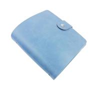 Binder Conservazione Granaglie in Pelle Sintetica con Pagine Estraibili E capacità Regolabile per Uso Domestico E Professionale, Blu