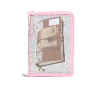 Binder Cover - 9.84x7.09x1.18 in Paper Notebook Folder | Ring Binder, Zipper Sticker Album, for Journal Cards Tickets Receipts School Office Business Meetings Project Managers Teachers