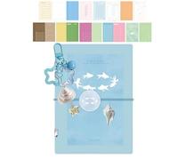 Binder Journal - Quaderno a M5 a 5 anelli a foglie sciolte ricaricabili, bel planner portatile, per viaggi a casa e in ufficio, libro di registrazione giornaliera multiuso per appunti, album D
