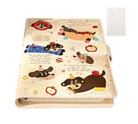 Binder Notebook - 60 Foglie Di Scrittura Dei Cartoni Animati, Copertura In Pelle Ricaricabile | Diario Di Forniture Scolastiche Studiate, Cartella Di Pianificazione Organizzata Per Gli Studenti