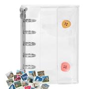 Binder Organizzatore adesivo - Porta del custode adesivo frontale completamente trasparente | Meccanismo a 5 anelli Binder | Notebook per facilità di lancio e riorganizzazione della pa