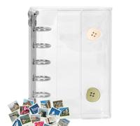 Binder Organizzatore adesivo - Porta del custode adesivo frontale completamente trasparente | Meccanismo a 5 anelli Binder | Notebook per facilità di lancio e riorganizzazione della pa