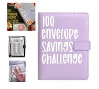 Binder per la Sfida delle 100 Bustine Libro di Bilancio con Sfide Risparmio Divertenti e Facili Contanti Pratico Planner Risparmiare 5 050 Strumento Ideale il Familiare Controllo Finanziario