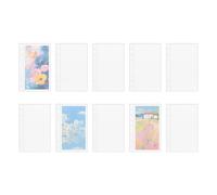 Binder Pocket Sleeves, 10 Pieces A6 Binder Clear Refill Card Sleeves, Top Loading Protectors for Cash Organizer Business Card Tracker Stickers Trading Students Teachers Writers