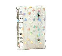 Binder Shell - Trasparente riutilizzabile universale in PVC Notebook Binder Planner Cover for Travel Diary, Commuting, Business Trips Office Document Organizer Journal Cover 4,9 × 3,4 in