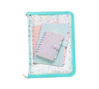 Binder trasparente, adesivo con cerniera e organizzatore per riviste, biglietti, carte, ricevute, perfette per la scuola, l'ufficio, le imprese, la gestione del progetto, l'uso 'insegnamento