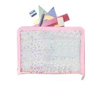 Binder trasparente, adesivo con cerniera e organizzatore per riviste, biglietti, carte, ricevute, perfette per la scuola, l'ufficio, le imprese, la gestione del progetto, l'uso 'insegnamento