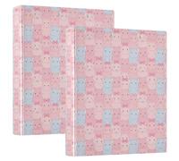 Binders Tre Anelli 3,8 cm Confezione da 2 Carino Hippo Blush Bow
