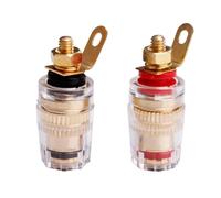 Binding Post Connettore spina a banana Presa jack audio for morsettiera altoparlante amplificatore placcato oro(2pcs)