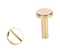 Binding Rivet Brass Round Flat Head Rivet Screw Set Strong Fastening for Belts Bags Wallets Leather Fabric Jackets DIY Craft 50 Sets 10mm Christmas Gifts (10x15 mm/0,39x0,59 pollici)