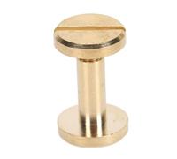 Binding Rivet Brass Round Flat Head Rivet Screw Set Strong Fastening for Belts Bags Wallets Leather Fabric Jackets DIY Craft 50 Sets 10mm Christmas Gifts (10x10 mm)