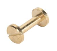 Binding Rivet Brass Round Flat Head Rivet Screw Set Strong Fastening for Belts Bags Wallets Leather Fabric Jackets DIY Craft 50 Sets 10mm Christmas Gifts (10x12 mm/0,39x0,47 pollici)