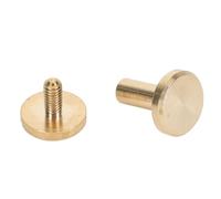 Binding Rivet Brass Round Flat Head Rivet Screw Set Strong Fastening for Belts Bags Wallets Leather Fabric Jackets DIY Craft 50 Sets 10mm Christmas Gifts (10x8mm)