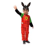 Bing 11280.2-3 Costume da Coniglio Unisex per Bambini 2-3 Anni Rosso/Nero