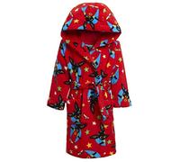 Bing Bunny Accappatoio per bambini con cappuccio, accappatoio in pile con personaggio, Rosso, 6 anni