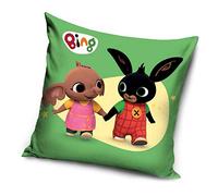 Bing Bunny Federa per Cuscino Quadrato per Bambini 40x40 Bing e Sula Verde