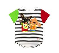 Bing Bunny T-Shirt Top Raglan per Bambina Bianco e Nero a Righe Sula