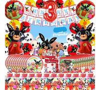 Bing Compleanno 3 Anno, Festa Tema Bunny 3, Palloncini Compleanno Bing 3 Anno, Stoviglie Per Festa Bunny, B ing Sfondo Com Pleanno, Kit Piatti Tovaglioli Com Pleanno B ing