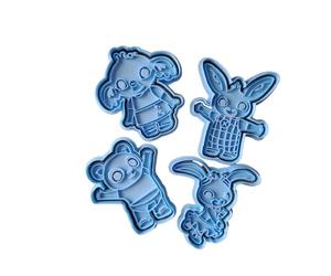 Bing Formine Cookies Cutter Taglia Biscotti, 4 personaggi, stampi per realizzare biscotti o decorazioni in pasta di zucchero.