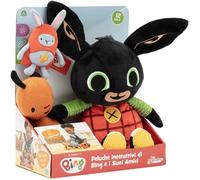 Bing Peluche Personaggi Flop Hoppity, 2 modalità di gioco Inglese e italiano, Pupazzi morbidi che interagiscono tra loro premendo la pancia, Bambini 0 Mesi+
