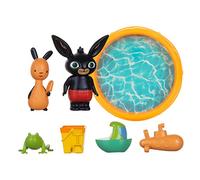 Bing Set da gioco con piscina, Costruisci il mondo, statuette snodate e accessori. compatibile con la gamma