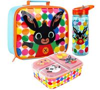 Bing, set per il pranzo per bambini, con borsa termica per il pranzo, contenitore multiscomparto e bottiglia d'acqua da 580 ml, per scuola, viaggi, senza BPA