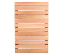 Bingaai Tappetino da doccia in legno di cedro, 60 x 40 cm, antiscivolo, per bagno, spa, sauna, giardino, casa, grande, per interni ed esterni