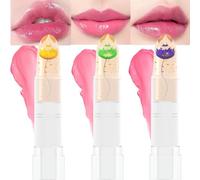 Bingbrush 3 pz rossetto cambia colore a forma di fiore idratante a lunga durata balsamo per le labbra lucidalabbra lucidalabbra lucidalabbra