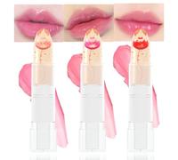 Bingbrush 3pcs Colore Cambiare Rossetto Forma Del Fiore Lunga Durata Idratante Lip Balm Lip Gloss Lip Gloss Lip Gloss 01 # 02 # 03