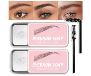 BINGBRUSH Set di 2 pezzi di cera congelante per sopracciglia, impermeabile, a lunga durata, per migliorare le sopracciglia, in gel trasparente, balsamo per trucco per sopracciglia