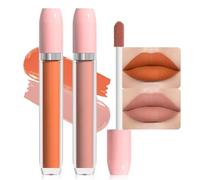 BINGBRUSH Super Stay - Rossetto liquido opaco, a lunga durata, non si muove, colore altamente pigmentato e lucentezza istantanea, leggero, morbido e opaco (01# e 02#, confezione da 2)